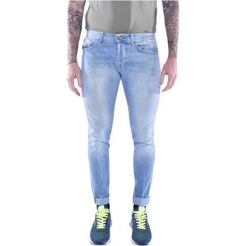 Skinny Fit Denim Jeans , Herren, Größe: W40 - Dondup - Modalova