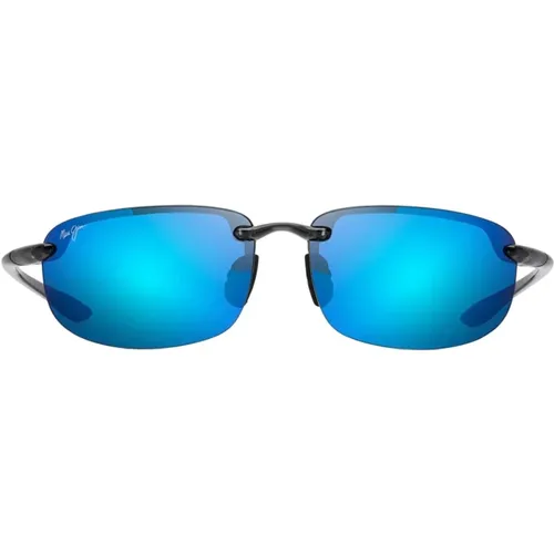 Sport Frame Sunglasses Blue Hawaii Lenses , male, Sizes: 67 MM - Maui Jim - Modalova
