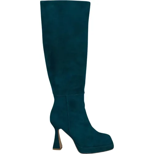 Square Toe Leather Ankle Boot , female, Sizes: 5 UK, 3 UK, 2 UK, 8 UK, 7 UK, 4 UK, 6 UK - Alma en Pena - Modalova