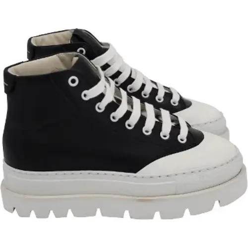 Pre-owned Leather sneakers , female, Sizes: 3 UK - Maison Margiela Pre-owned - Modalova