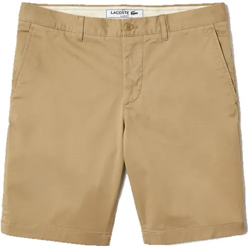 Modernized Slim Fit Stretch Cotton Bermuda Shorts , male, Sizes: 2XS, XS - Lacoste - Modalova