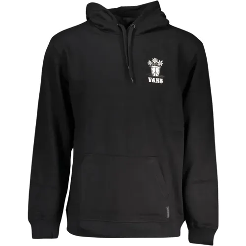 Fleece Hooded Sweatshirt with Central Pocket and Logo Print , male, Sizes: M, S, XL, 2XL, L - Vans - Modalova