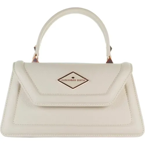Elizabeth Mini Cream Palmellato Handbag , female, Sizes: ONE SIZE - Alexander Smith - Modalova