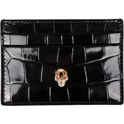 Leather Wallet , female, Sizes: ONE SIZE - alexander mcqueen - Modalova