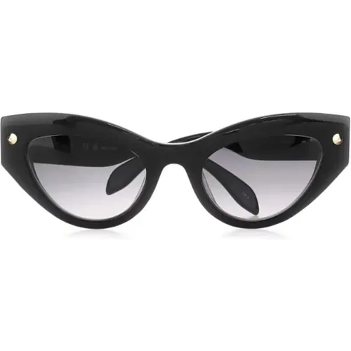 Schwarze Acetat-Sonnenbrille mit Nieten - alexander mcqueen - Modalova