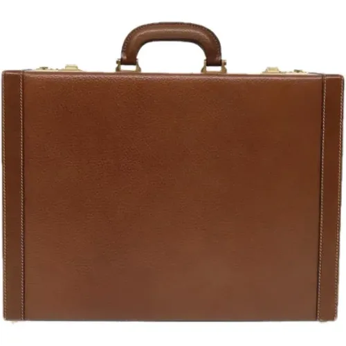 Pre-owned Leather briefcases , female, Sizes: ONE SIZE - Loewe Pre-owned - Modalova