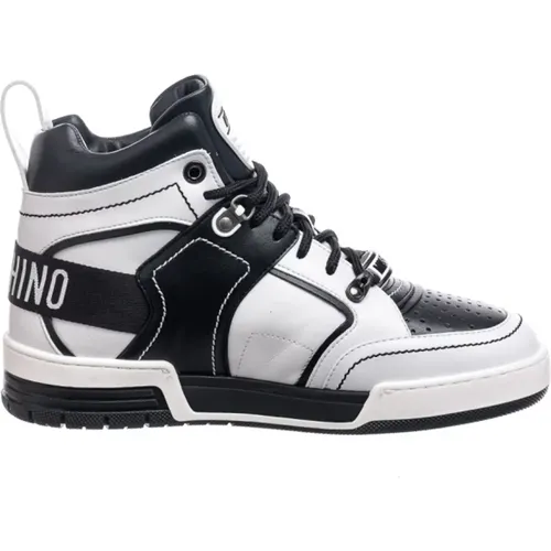 Leather Sneakers Upgrade Stylish Casual Cool , male, Sizes: 11 UK - Moschino - Modalova