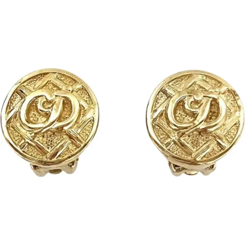 Pre-owned Metal earrings , female, Sizes: ONE SIZE - Dior Vintage - Modalova