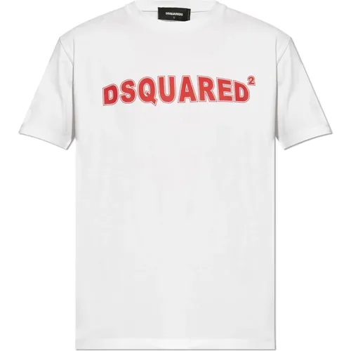 T-Shirt mit Logo , Herren, Größe: 2XL - Dsquared2 - Modalova