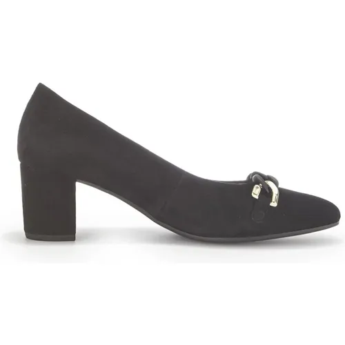 Elegante Schwarze Wildleder Pumps , Damen, Größe: 36 EU - Gabor - Modalova