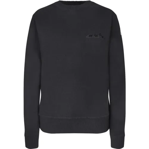 Luxuriöser Wollstrick-Crewneck-Pullover - Moncler - Modalova