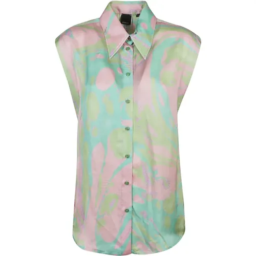 Verde/Rosa Cabiri Shirt , female, Sizes: 2XS, XS, S, M - pinko - Modalova