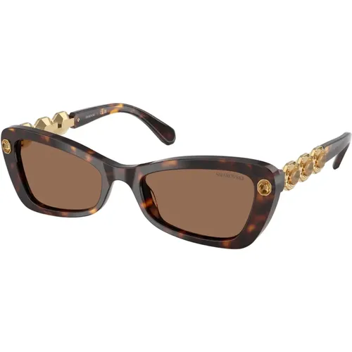 Stilvolle Sonnenbrille Sk6033 , Damen, Größe: 54 MM - Swarovski - Modalova