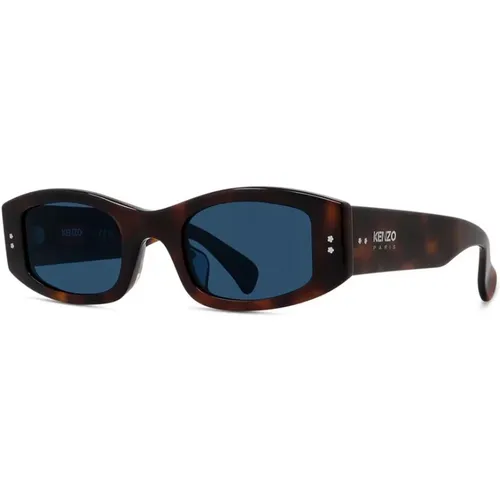 Blonde Havana/Blue Sunglasses , unisex, Sizes: 49 MM - Kenzo - Modalova