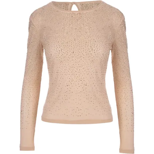 Crystal Embellished Top , female, Sizes: M - Ermanno Scervino - Modalova