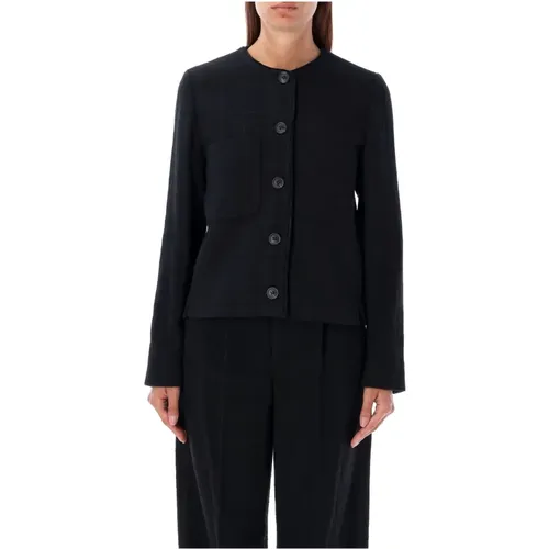 Cropped Jacket Textured Fabric , female, Sizes: S, M - A.p.c. - Modalova