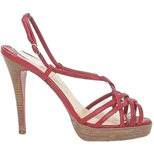 Pre-owned Leather sandals , female, Sizes: 5 UK - Christian Louboutin Pre-owned - Modalova