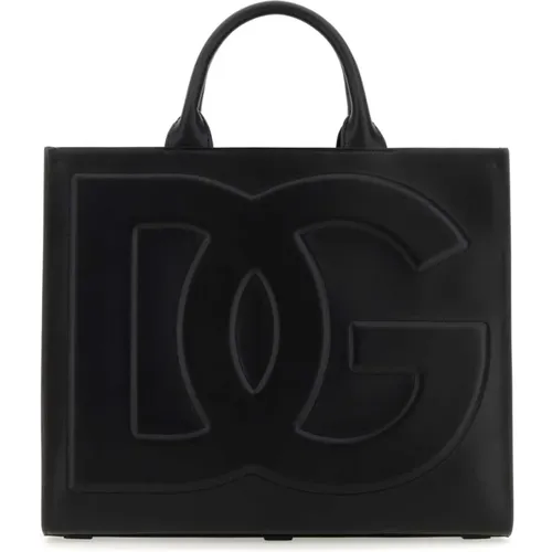 Leather DG Daily Shopping Bag , female, Sizes: ONE SIZE - Dolce & Gabbana - Modalova