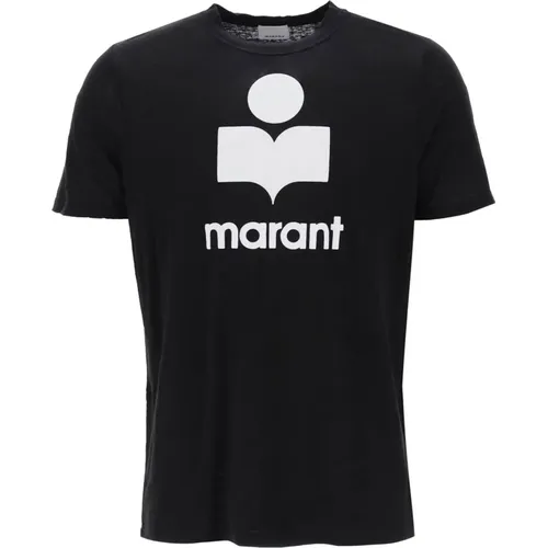 Logo Leinen T-Shirt , Herren, Größe: L - Isabel marant - Modalova