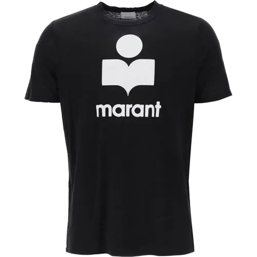 Logo Leinen T-Shirt Isabel Marant - Isabel marant - Modalova