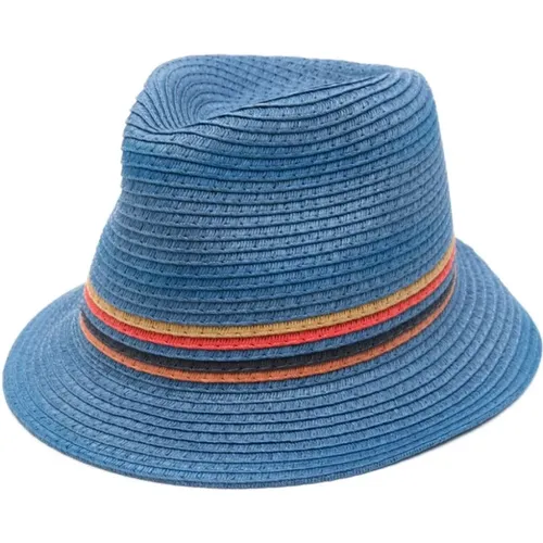 Blauer Stroh Artist Stripe Hut , Herren, Größe: L - Paul Smith - Modalova