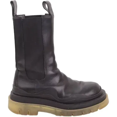 Pre-owned Leather boots , female, Sizes: 6 UK - Bottega Veneta Vintage - Modalova