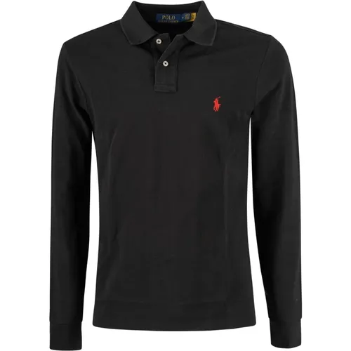 Schwarzes Polo-Shirt Klassischer Stil , Herren, Größe: XL - Ralph Lauren - Modalova