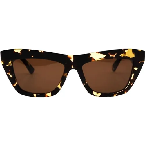 Tortoises Square Sunglasses , female, Sizes: 55 MM - Bottega Veneta - Modalova