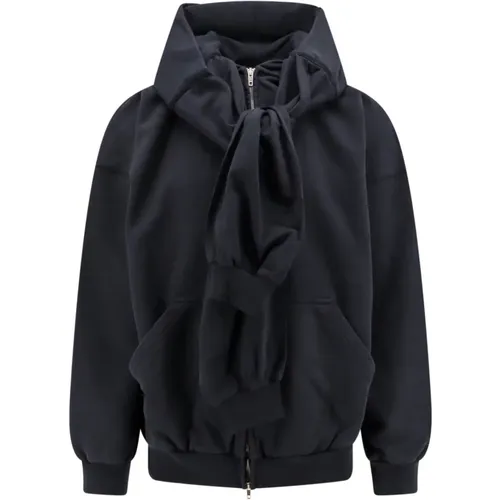 Doublehood Sweatshirt with Zipper , male, Sizes: L, M - Balenciaga - Modalova