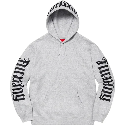 Limited Edition Ambigram Hoodie Heather Grey , male, Sizes: M, L, 2XL - Supreme - Modalova