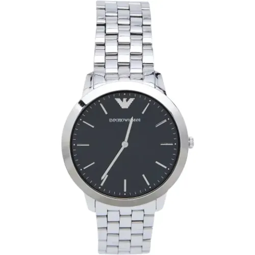 Pre-owned Stainless Steel watches , male, Sizes: ONE SIZE - Armani Pre-owned - Modalova