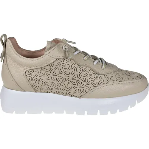 Beiger Leder Cairo Sneaker Wonders - Wonders - Modalova