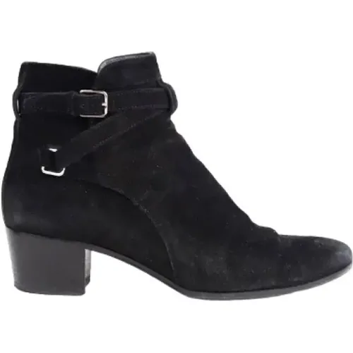 Pre-owned Leather boots , female, Sizes: 5 1/2 UK - Yves Saint Laurent Vintage - Modalova