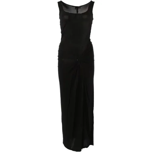 Schwarzes Kleid 102608 a1ft , Damen, Größe: XL - pinko - Modalova