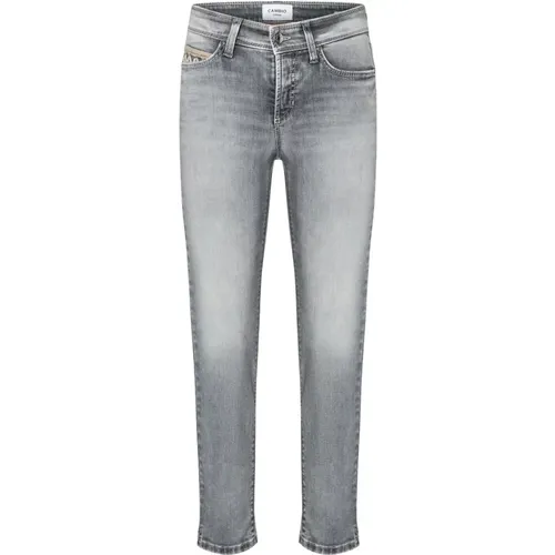 Slim-Fit Light Grey Denim Jeans - CAMBIO - Modalova