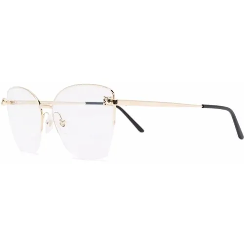 Goldene Optische Brille für den Alltag , Damen, Größe: 58 MM - Cartier - Modalova