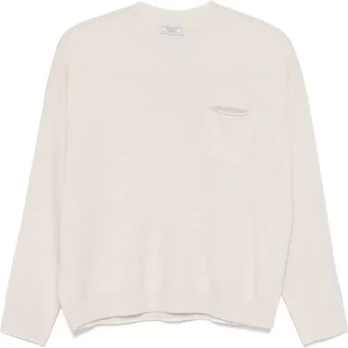 Ivory Wollpullover mit Punto Luce - PESERICO - Modalova