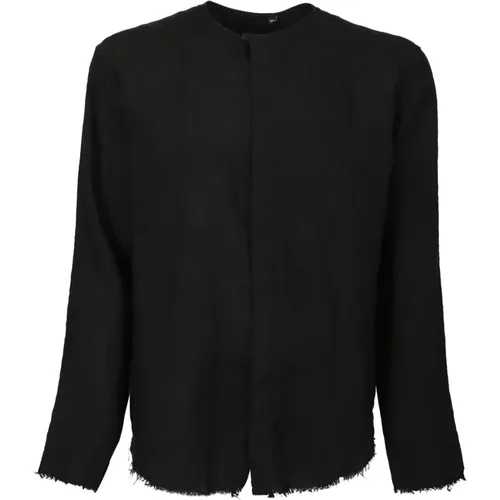 Linen Shirt with Frayed Edges , male, Sizes: S - Costumein - Modalova