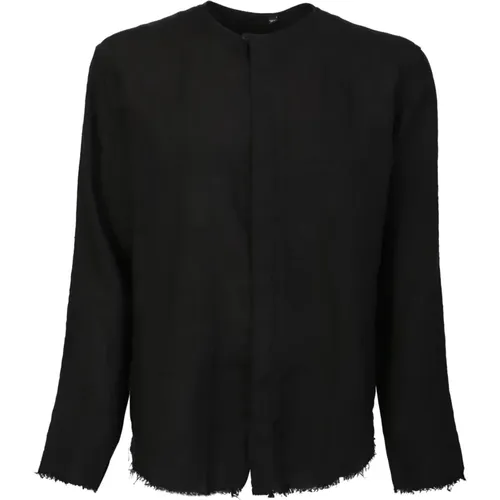 Linen Shirt with Frayed Edges , male, Sizes: S, XL - Costumein - Modalova