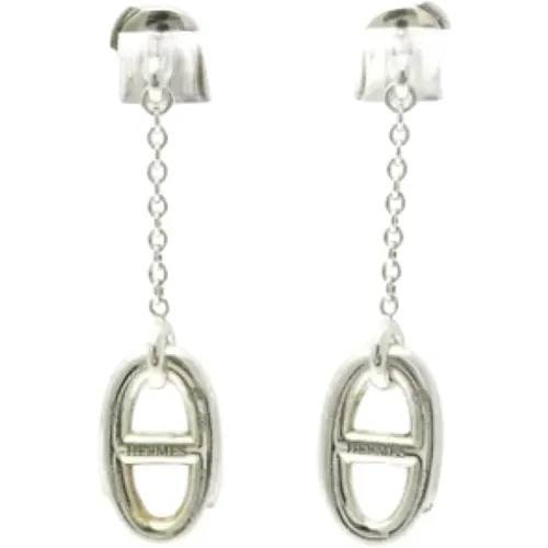 Pre-owned Silver earrings , female, Sizes: ONE SIZE - Hermès Vintage - Modalova