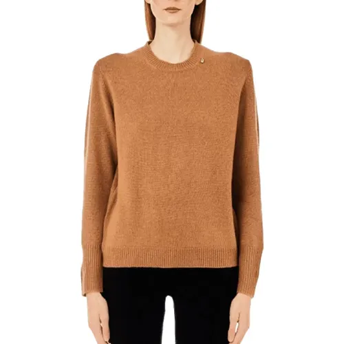 Soft Camel Closed Sweater , female, Sizes: M, L, S - Liu Jo - Modalova