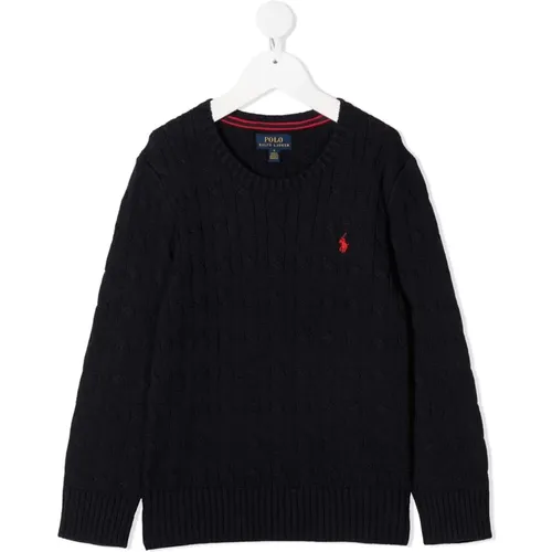 Blauer Pullover mit gesticktem Logo - Ralph Lauren - Modalova