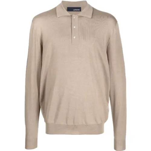 Long-sleeve knitted polo shirt , male, Sizes: M, XL - Lardini - Modalova