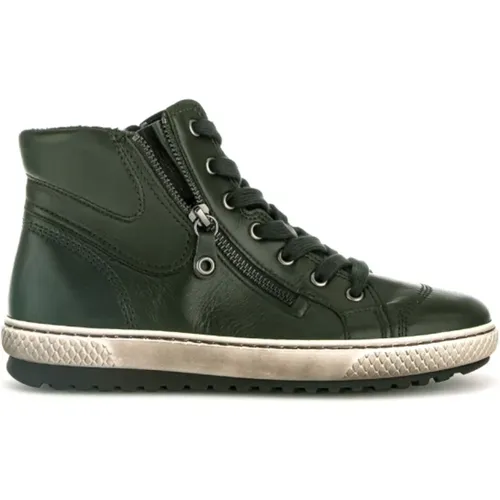 Grüne Leder High Top Sneakers - Gabor - Modalova