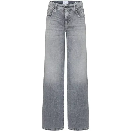 Vintage Graue Wide Leg Jeans , Damen, Größe: L - CAMBIO - Modalova