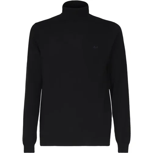 Schwarze Sweaters mit 98% Baumwolle , Herren, Größe: 2XL - Sun68 - Modalova