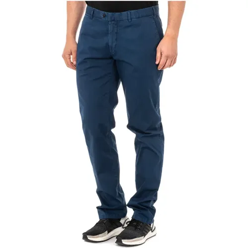 Navy Button Fly Pants , male, Sizes: L, XL - LA MARTINA - Modalova