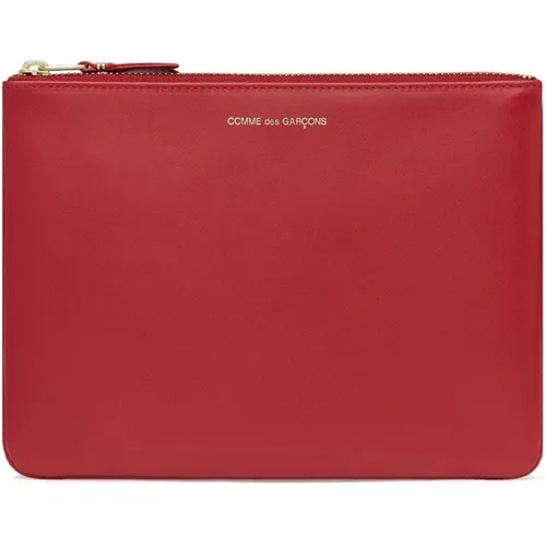 Rote Reißverschluss Brieftasche CDG , Herren, Größe: ONE Size - Comme des Garçons - Modalova