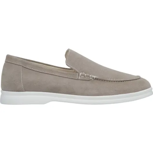 Damen Dunkelgraue Wildleder-Loafer Er00112382 - Estro - Modalova