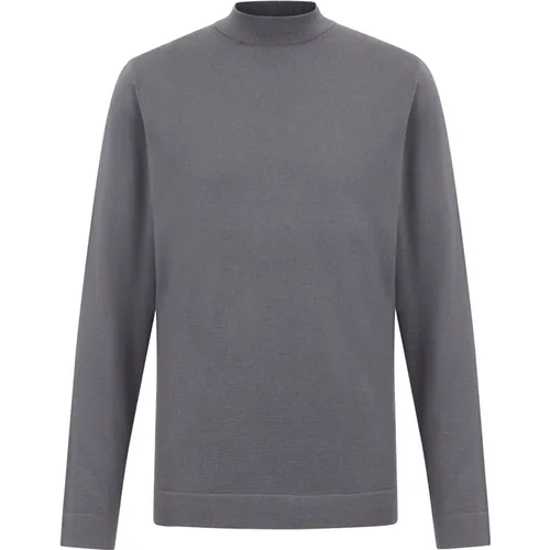 Merinowolle Rollkragenpullover Grau , Herren, Größe: M - drykorn - Modalova